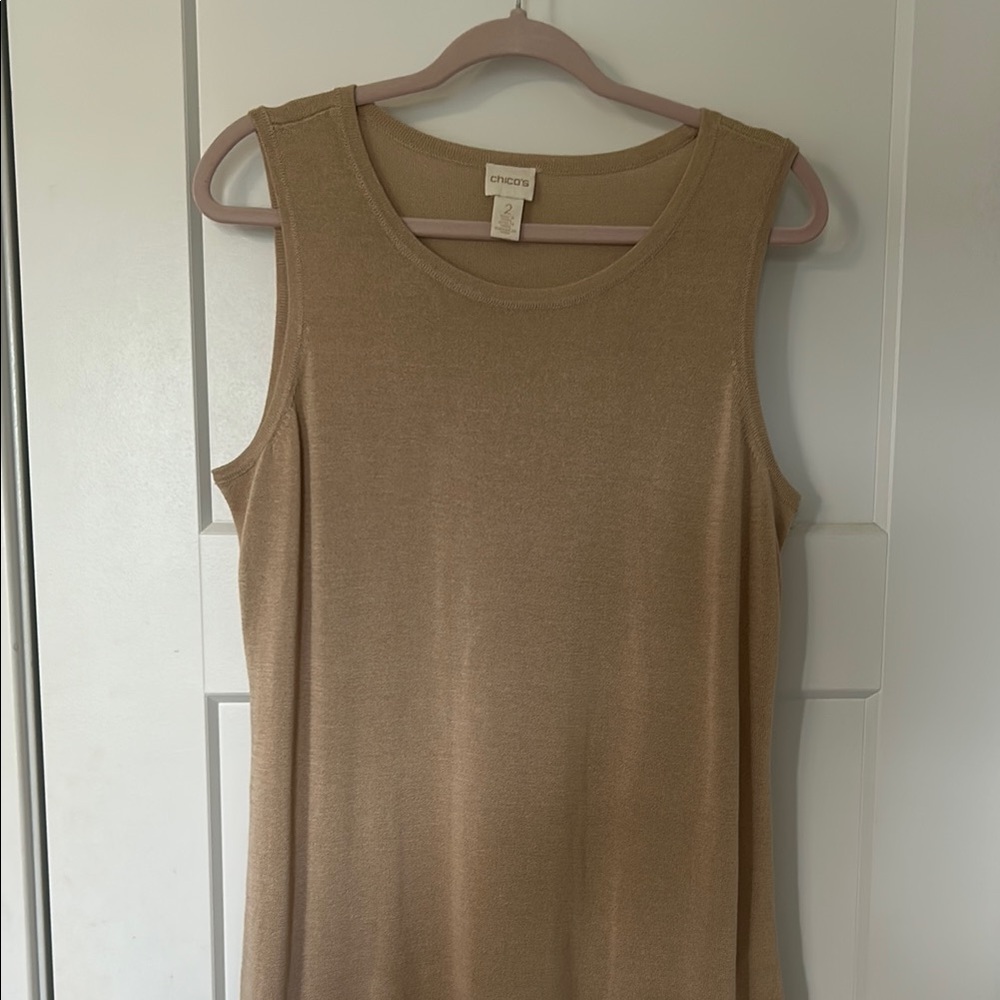 Chico's Tan Sleeveless Tank Top - Picture 5 of 8